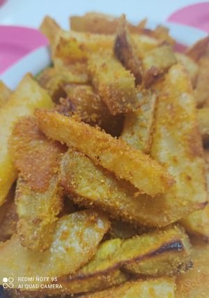 Una foto de Papas y batatas crocantes