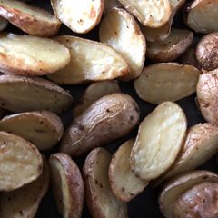A picture of Basil Oil Roasted Potatoes.