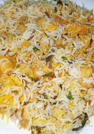 A picture of Tangy Chicken Mince Biryani.