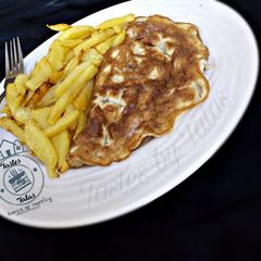 Chips and omelette A picture of Chips and omelette.