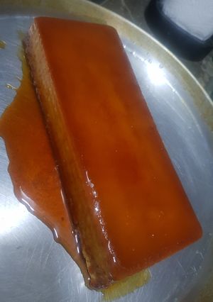 Una foto de Budín de pan con leche condensada