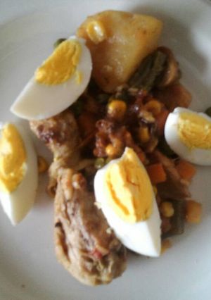 A picture of Protein chicken veggies mix.