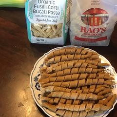 A picture of California Farm Hand Made Fusilli Wheat Pasta.