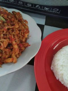 Foto resep Balado tempe, teri medan dan kacang#merahputih