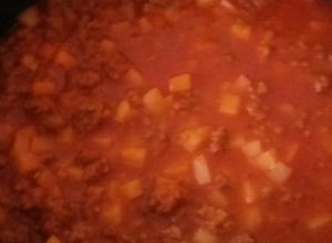 Una foto de Picadillo en caldo ! fácil y rápido