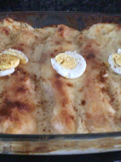 Una foto de Crepes de brócoli y salmón