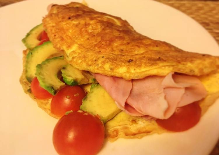 Tortilla francesa rellena: cena fácil