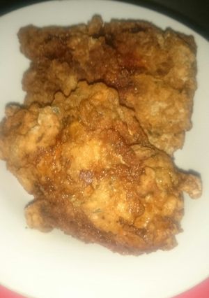 A picture of Home made Kfc chicken.