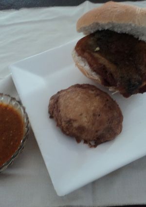 Una foto de Torta de chile capeado o torta de papa pa cenar