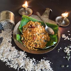 A picture of Oats chivda.