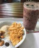 Batido para una mañana color de rosa