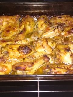 Una foto de Alitas de pollo con zumo de pomelo