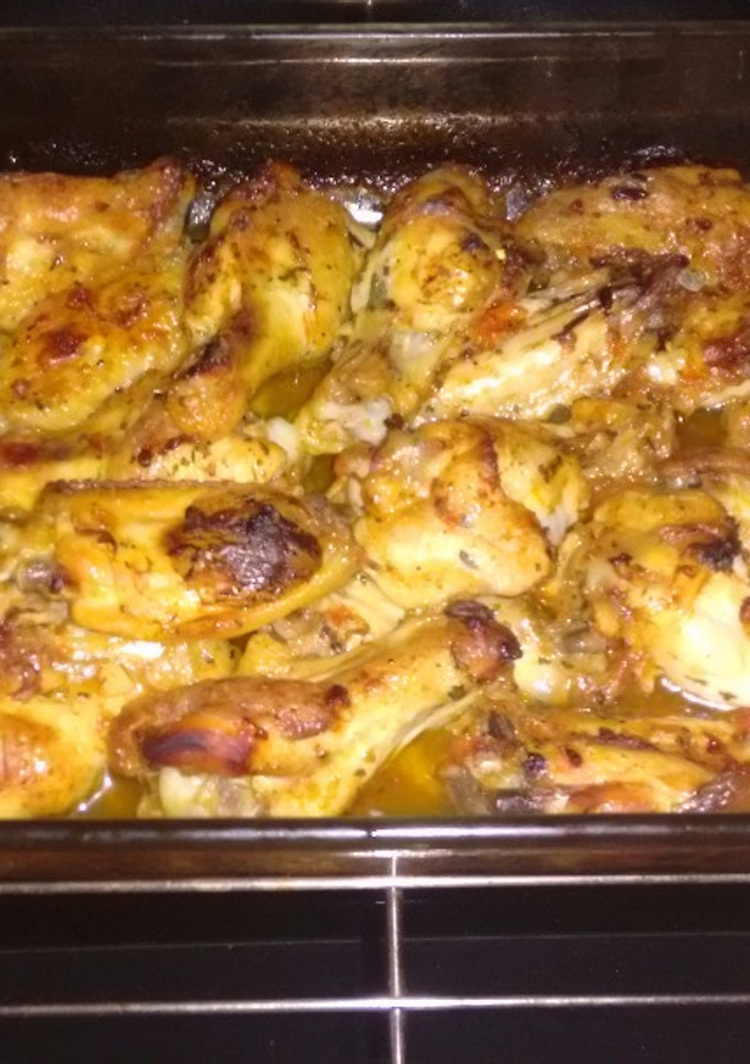Una foto de Alitas de pollo con zumo de pomelo