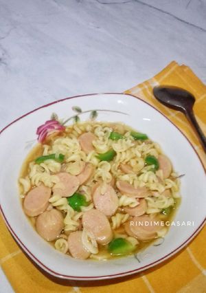 Foto resep 94. Sup Makaroni Sosis Paprika
