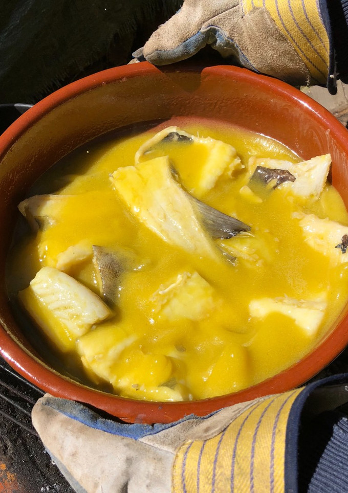 Una foto de Bacalao al pil-pil tradicional