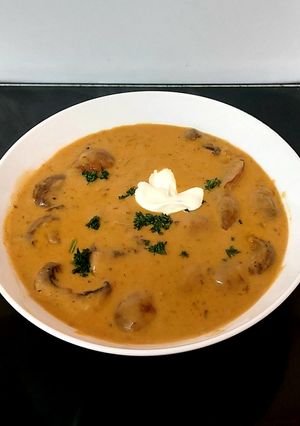 A picture of Hungarian Mushroom Soup 😃#Mysterybox#Seasonal#Lunch.