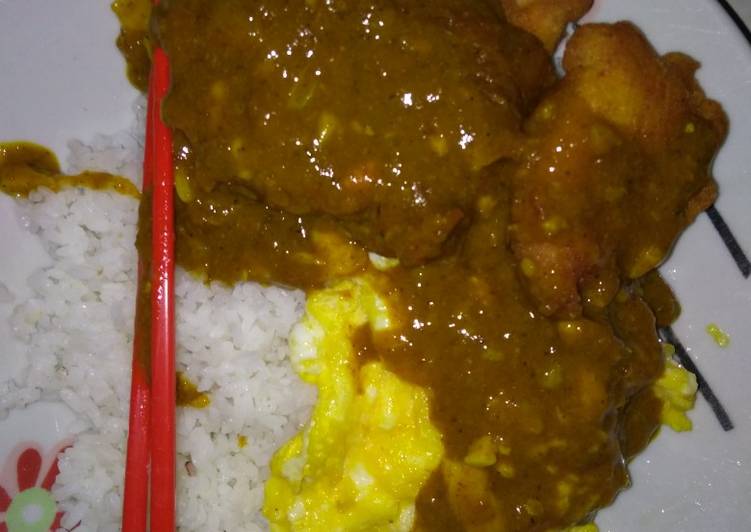 Cara Musim Gugur Di RumahChicken Katsu Kare Telur