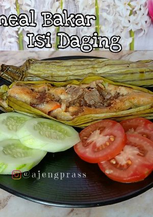 Foto resep [menu diet] Oatmeal Bakar Isi Daging