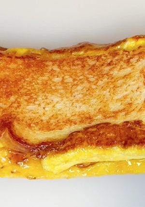 A picture of Easy One Pan Egg Toast 🥪 | 5 Minutes Breakfast Recipe.