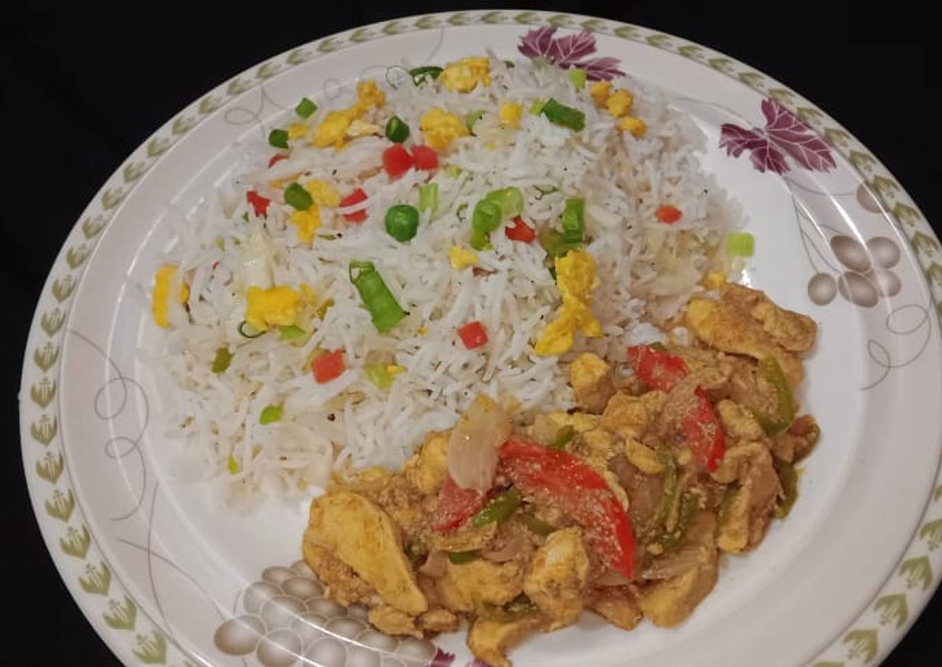 Fried rice with shashlik masala