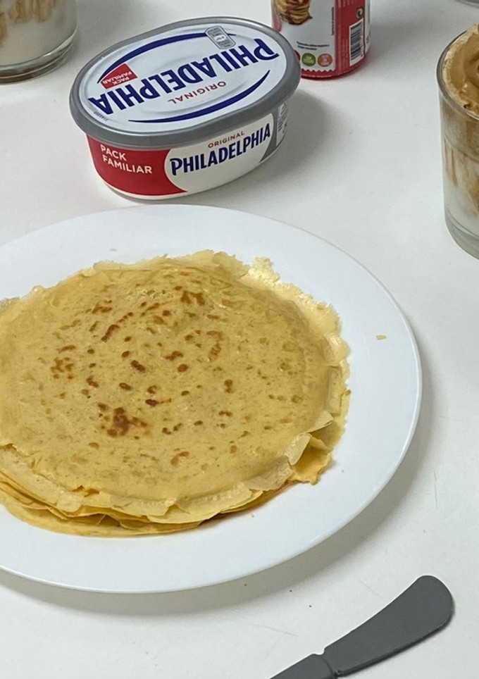 Una foto de Creps keto para desayunar o merendar