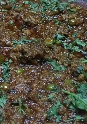 A picture of Green peas mutton kheema.