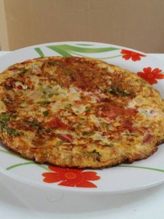 Una foto de Huevo a la mexicana en torta