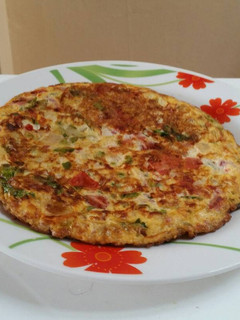 Una foto de Huevo a la mexicana en torta
