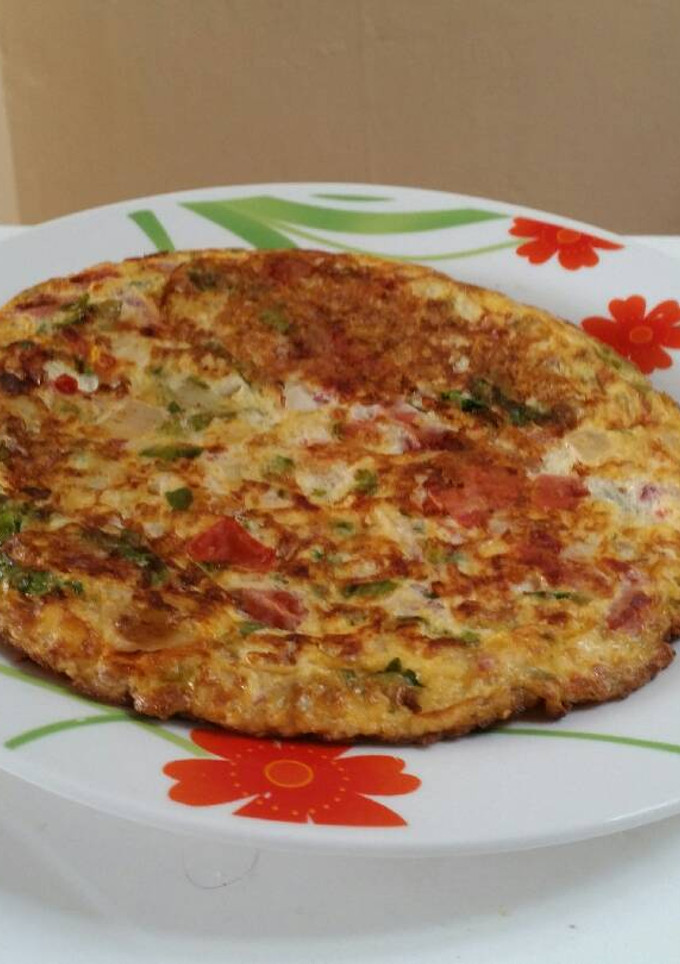 Una foto de Huevo a la mexicana en torta