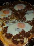 Pizza con carne picada y huevo 🇦🇷🇦🇷🩵🤍🩵🇦🇷🇦🇷