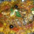 Tadjine de poisson au four avec quartier de tomate