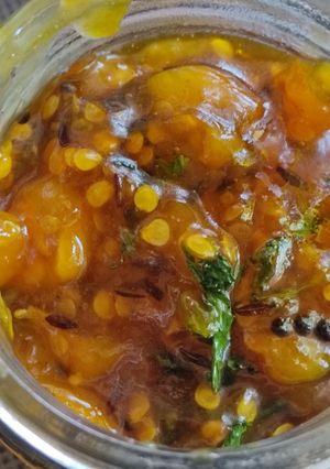 Una foto de Chutney vegano de tomate de árbol