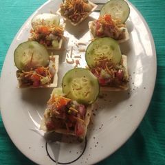 A picture of Healthy Avagado canapes chaat.