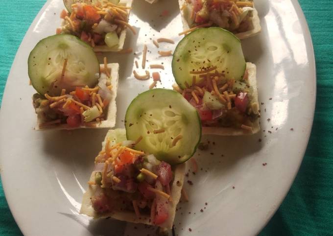 Steps to Make Homemade Healthy Avagado canapes chaat