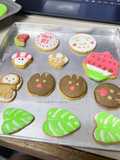 Fancy cookies with icing sugar