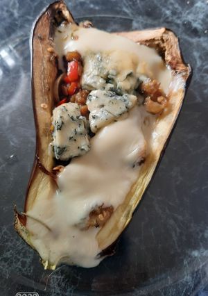 Una foto de Berenjena rellena