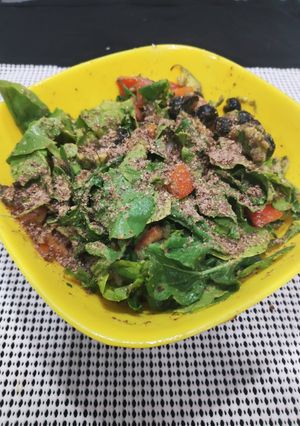 A picture of Avocado & Rocket leaves salad #losingweight #goldenapron post13.