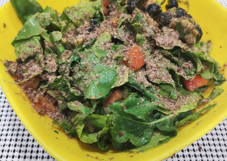 Simple Way to Make Homemade Avocado & Rocket leaves salad #losingweight #goldenapron post13