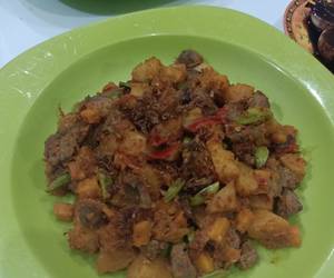 Cara Memasak Sambal goreng kentang ati Lezat Mantap