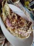 Omelette de jamón y queso
