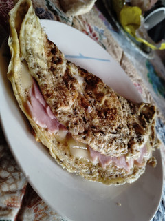 Una foto de Omelette de jamón y queso