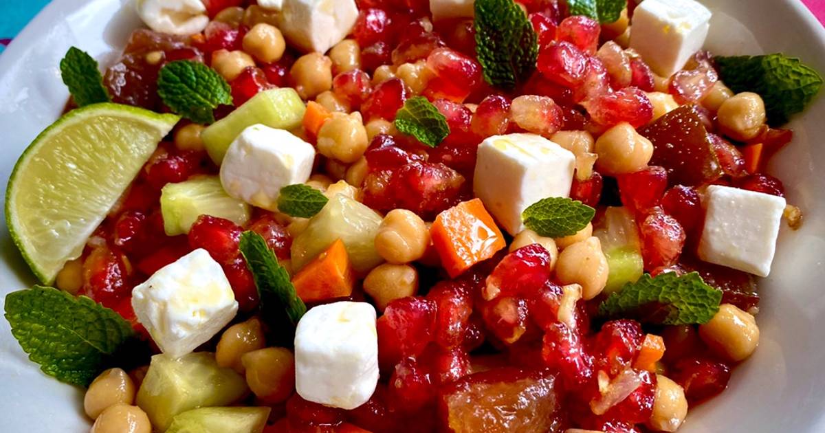Ensalada de garbanzos y granada Receta de Josemi CilantroYHierbabuena