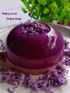 Foto resep Puding lumut ombre ungu