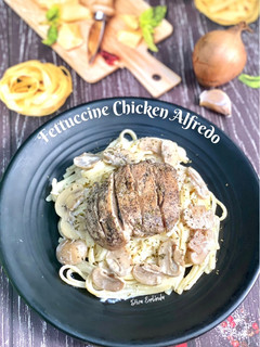 Foto resep Fettuccine Chicken Alfredo