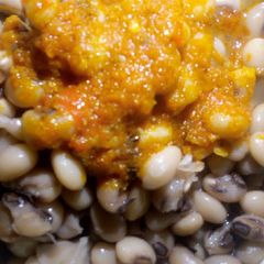 A picture of BEANS WITH STEW.