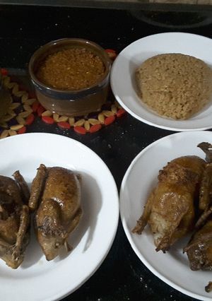 صورة لوصفة حمام محشي (أرز/فريك) 👌😋