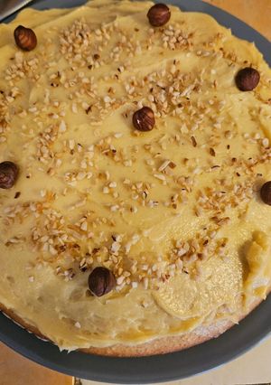 Une photo de Gâteau aux noisettes et crème de café