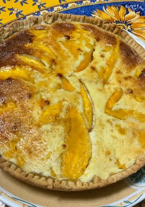 Une photo de Tarte aux mangues, bananes et mascarpone