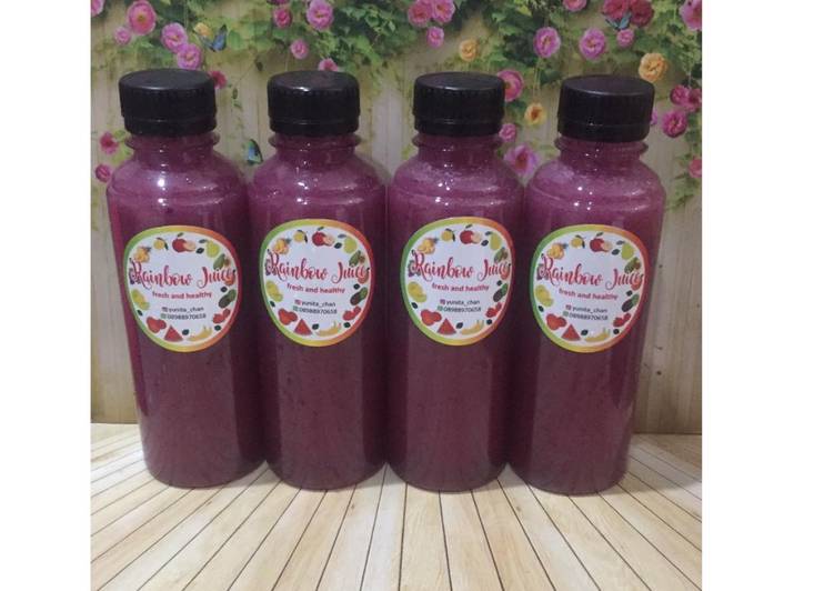 Cara Gampang Menyiapkan Diet Juice Purple Cabbage Grape Blueberry Pear Anti Gagal