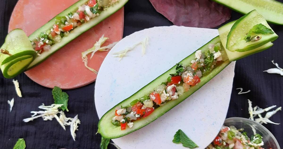 Cucumber Boats Recipe by Deepa Rupani Cookpad